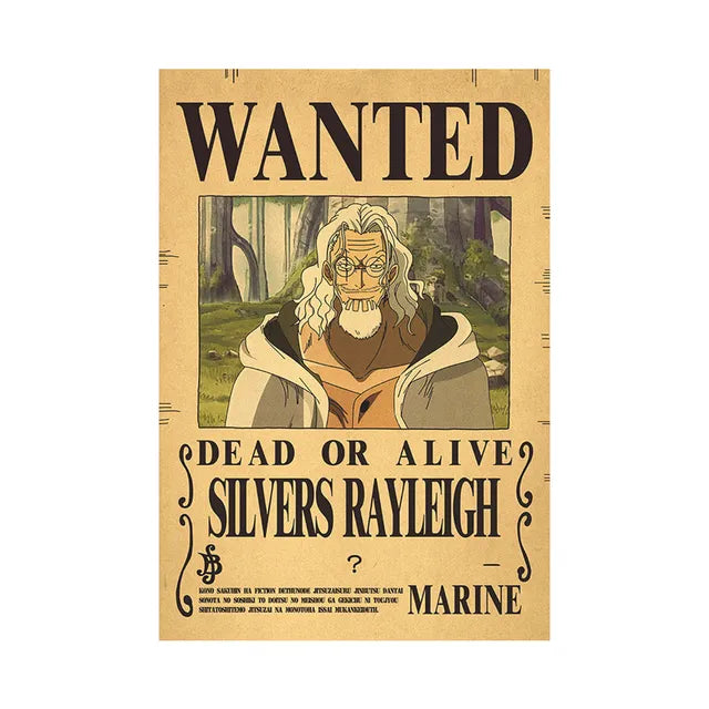 Anime Luffy Gear 5 One Pieces Bounty Wanted Posters